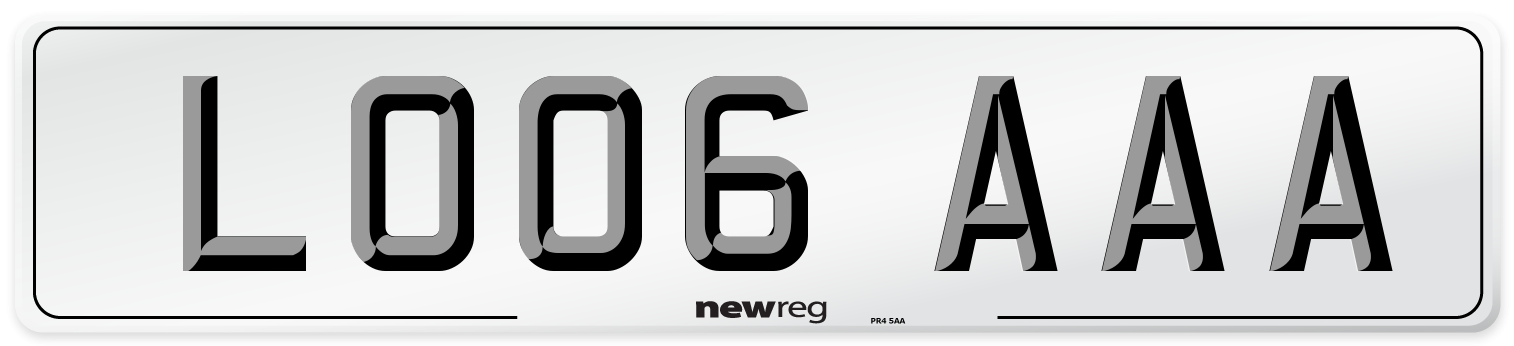 LO06 AAA Number Plate from New Reg